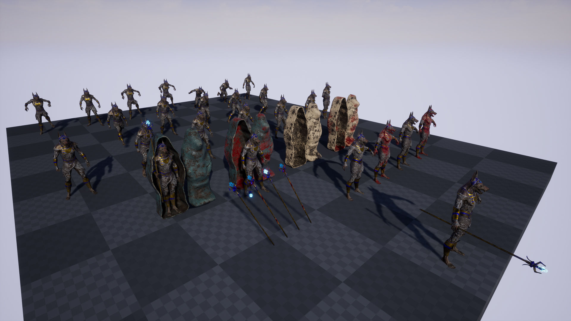 Mummy Anubis Low-poly 3D model_23