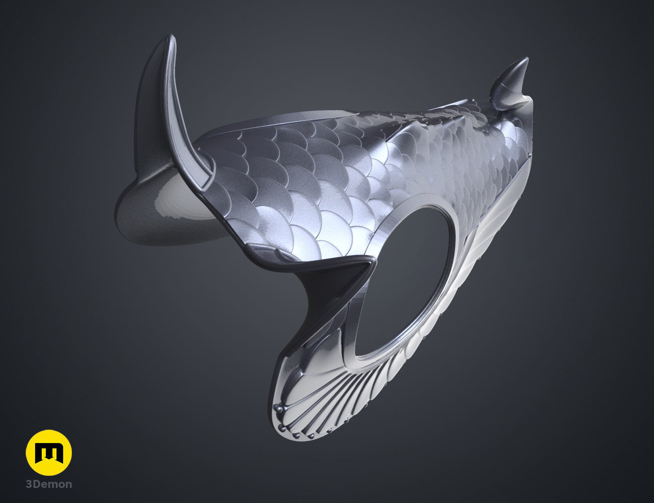  Horse Head Dragon Armor Rings of Power 3D print model_12