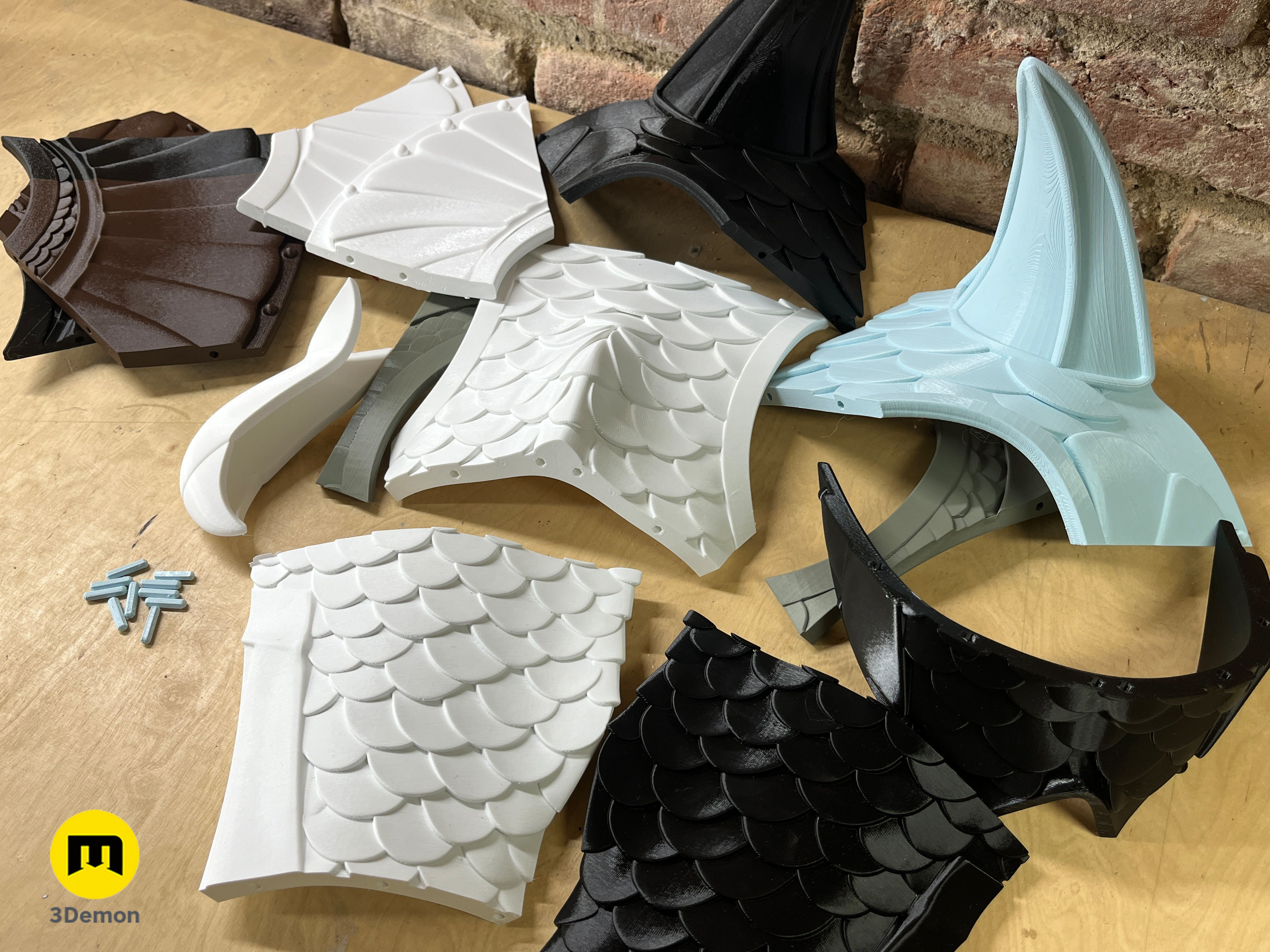  Horse Head Dragon Armor Rings of Power 3D print model_7