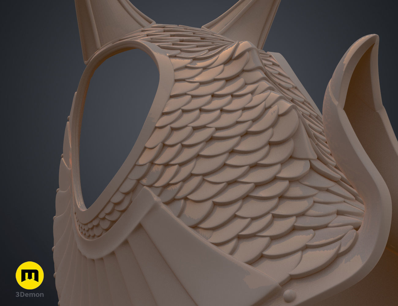  Horse Head Dragon Armor Rings of Power 3D print model_13