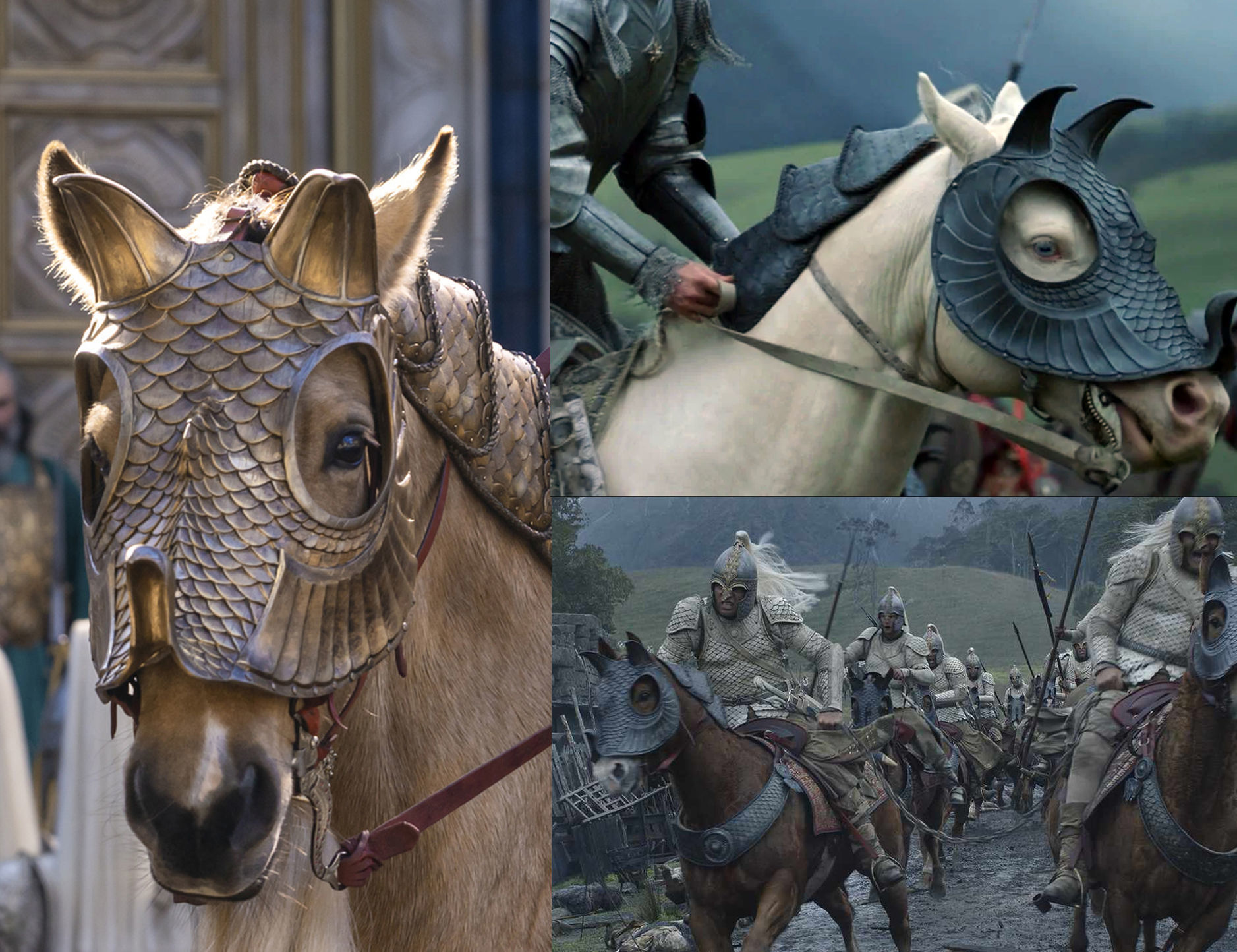  Horse Head Dragon Armor Rings of Power 3D print model_4