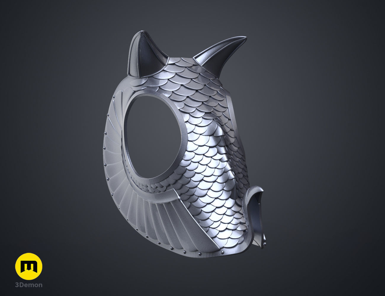  Horse Head Dragon Armor Rings of Power 3D print model_2