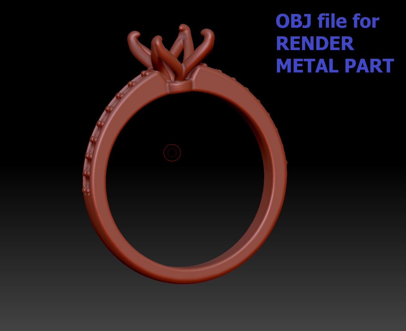 9x7 Oval Stone Engagement Solitaire Ring 4claw setting 3Dmodel 3D print model_9