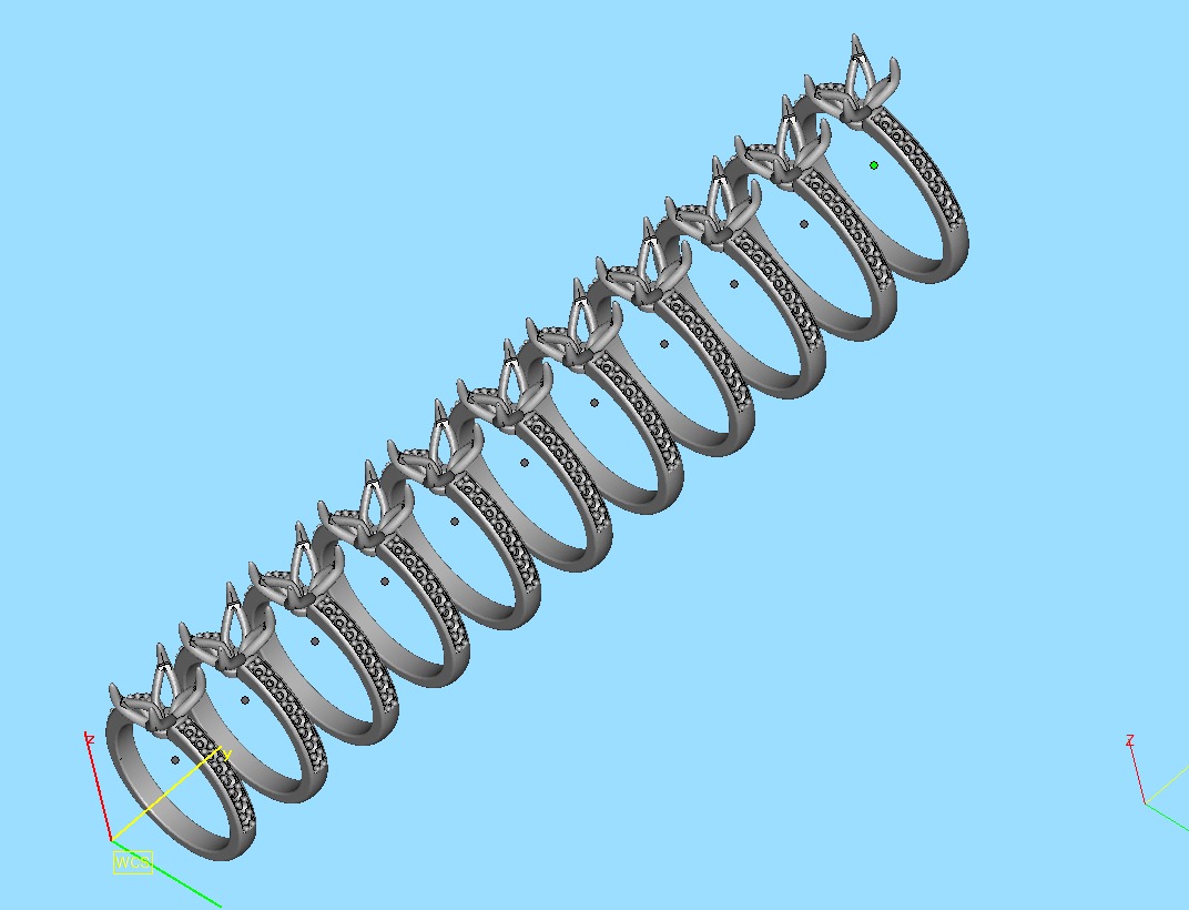 9x7 Oval Stone Engagement Solitaire Ring 4claw setting 3Dmodel 3D print model_44