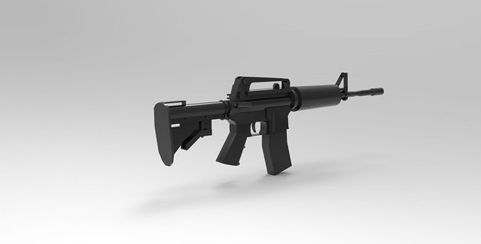 M4A1 Carbine Stylized Gun 3D model