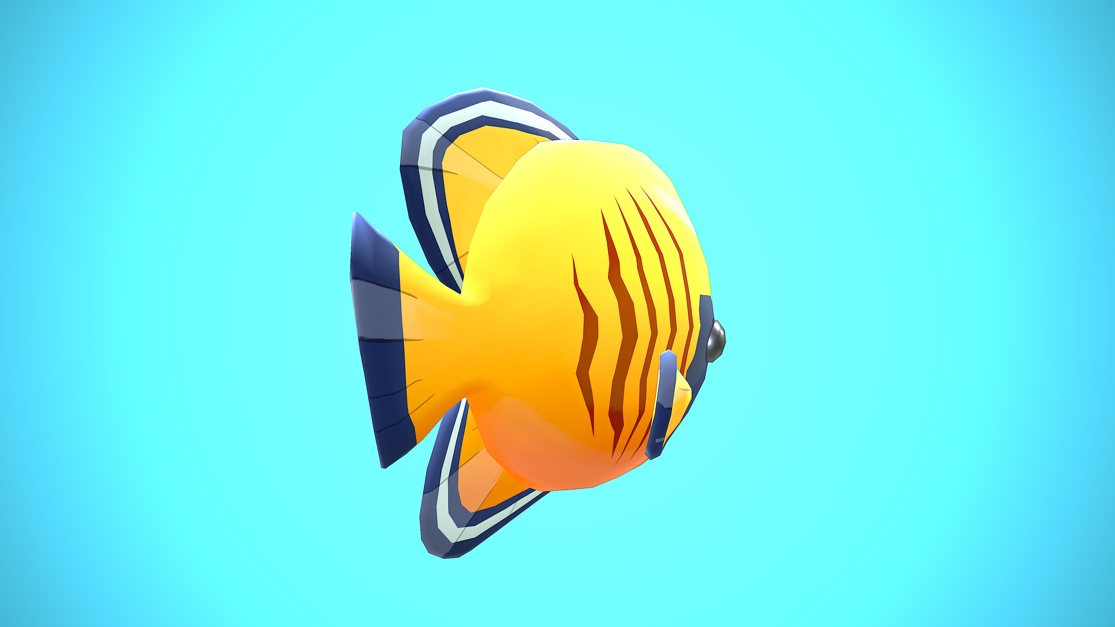 FISH 01 CARTOON STYLIZED Low-poly 3D model_11