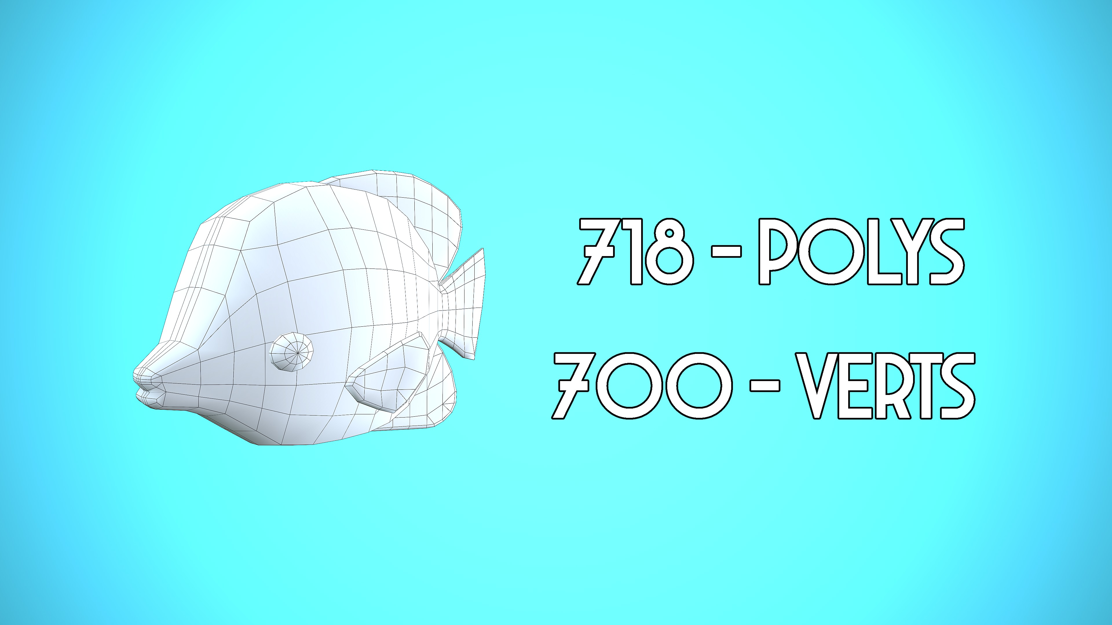 FISH 01 CARTOON STYLIZED Low-poly 3D model_2