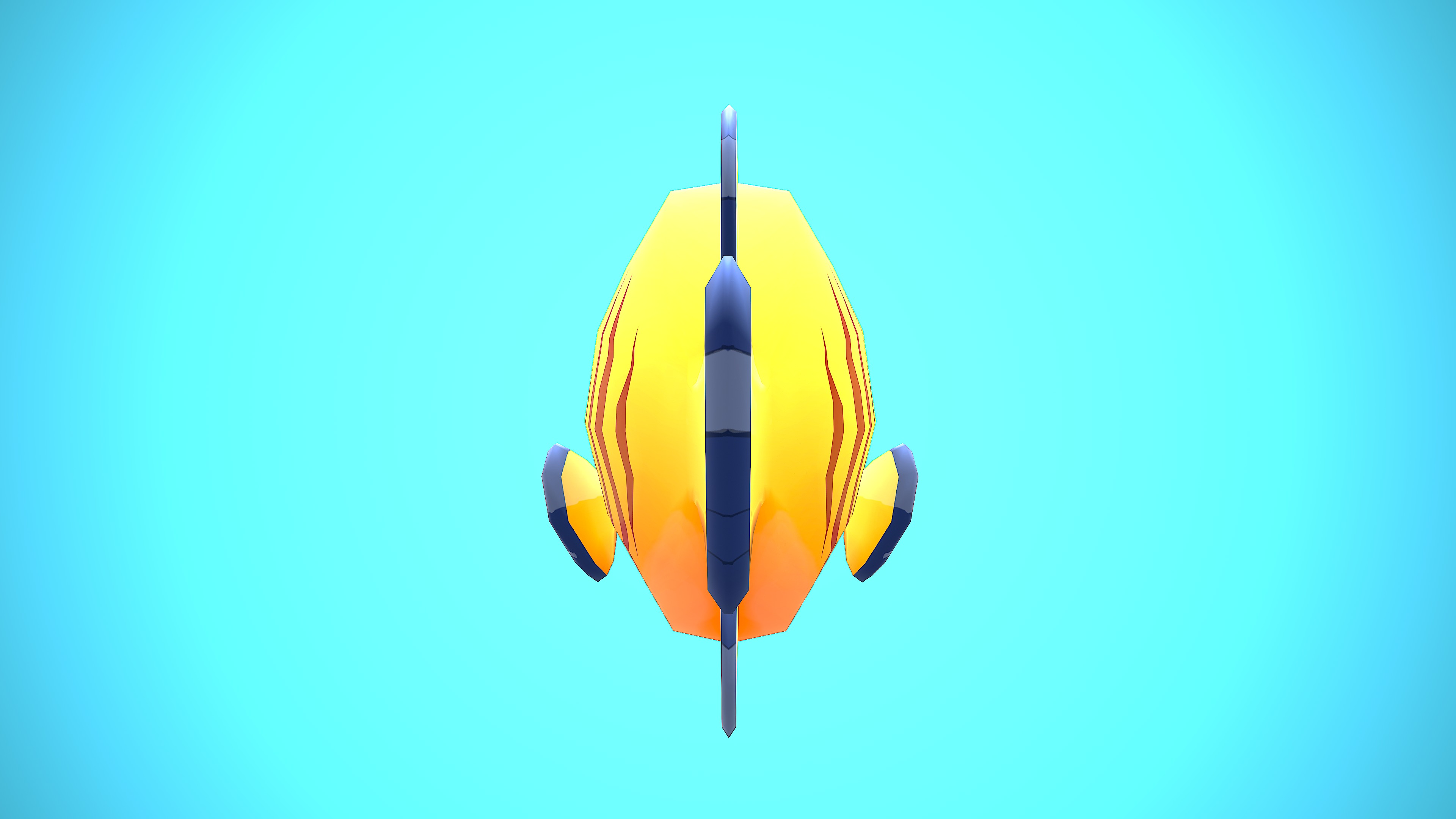 FISH 01 CARTOON STYLIZED Low-poly 3D model_12