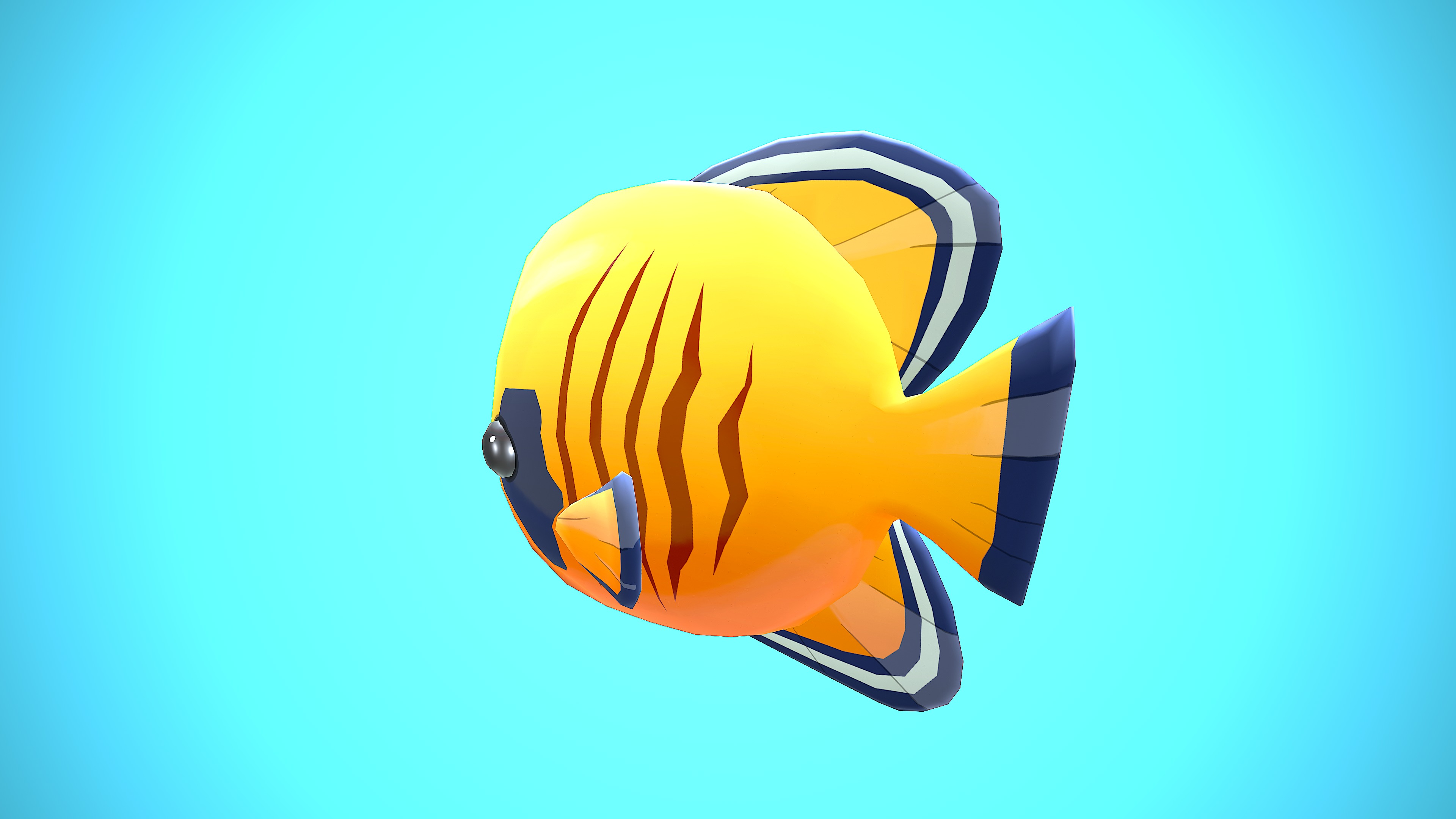 FISH 01 CARTOON STYLIZED Low-poly 3D model_13