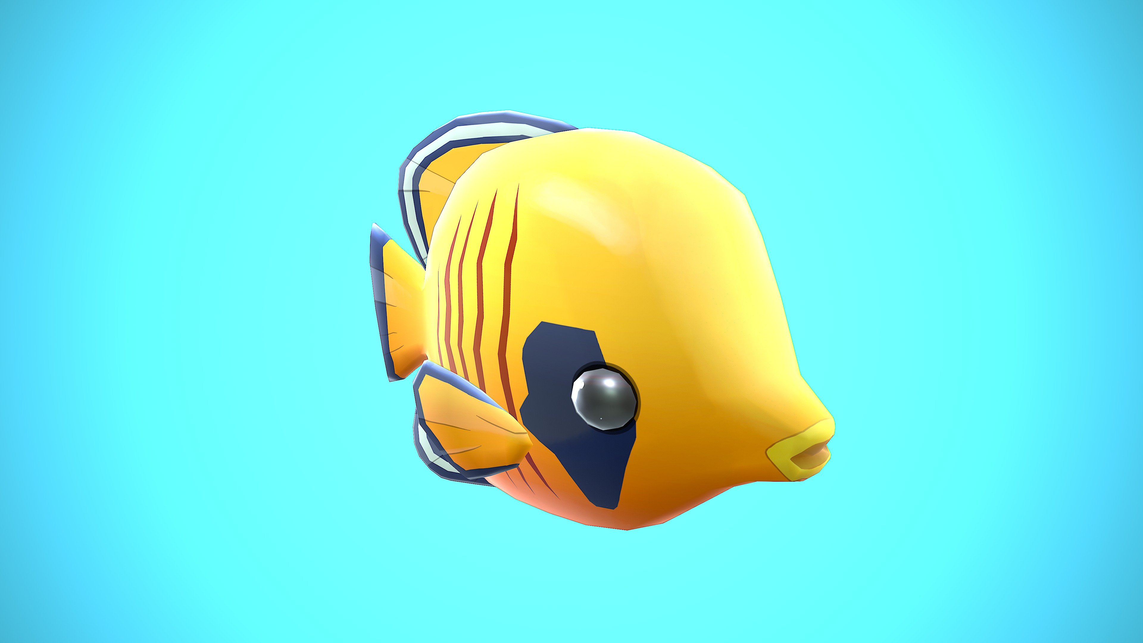 FISH 01 CARTOON STYLIZED Low-poly 3D model_9