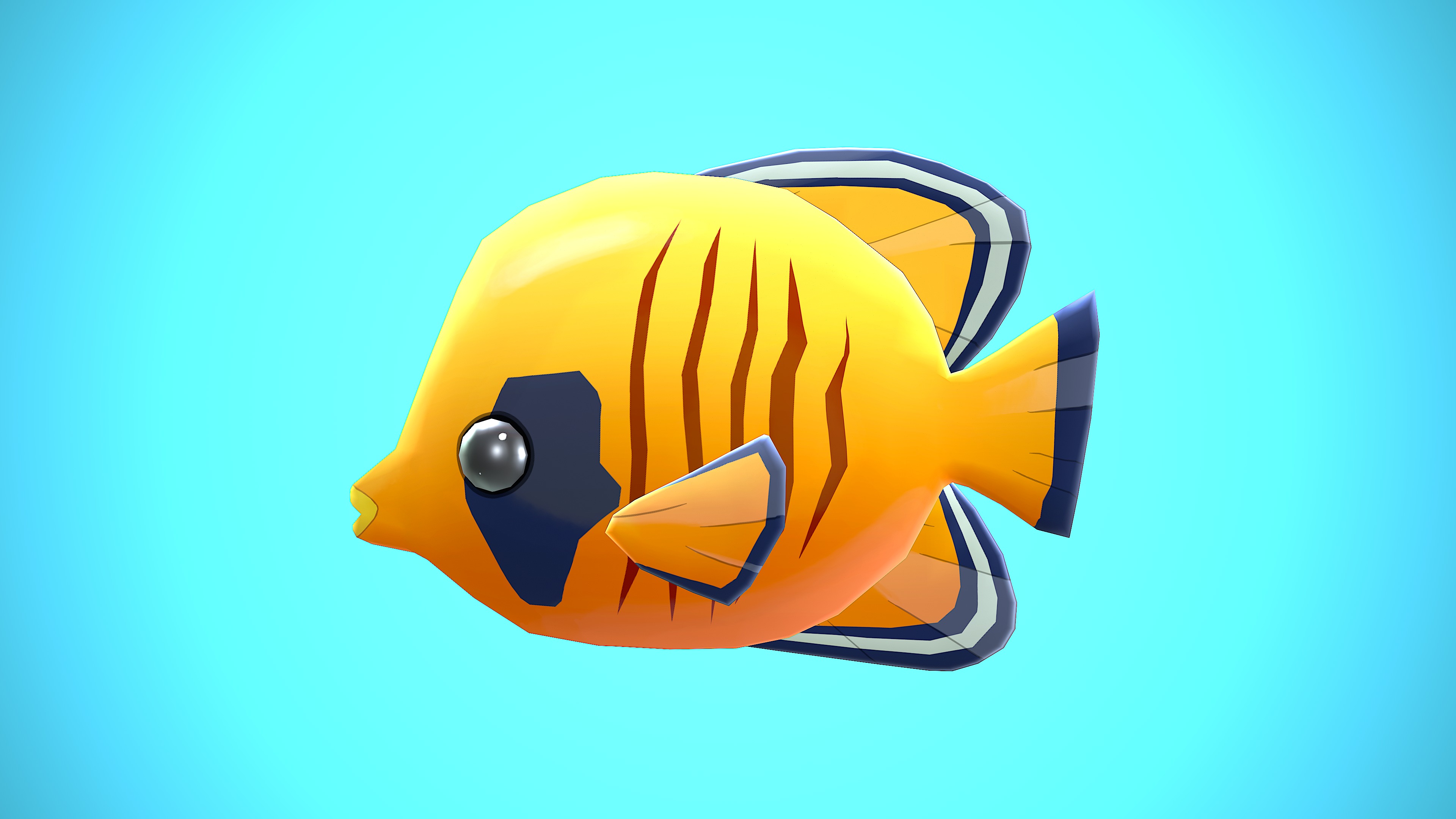 FISH 01 CARTOON STYLIZED Low-poly 3D model_5