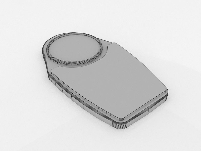 Analog Body Weight Scale 3D model_1