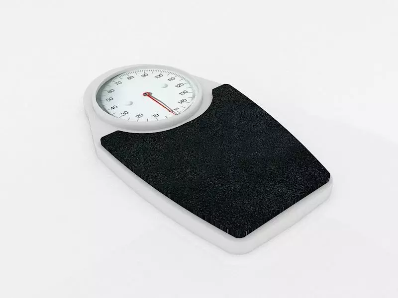 Analog Body Weight Scale 3D model_0