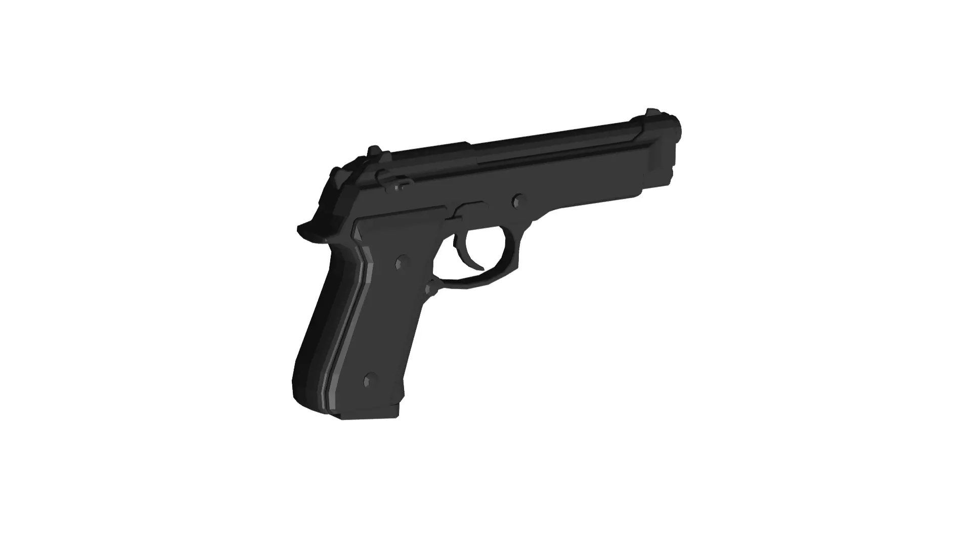 Beretta Pistol 3D model_0