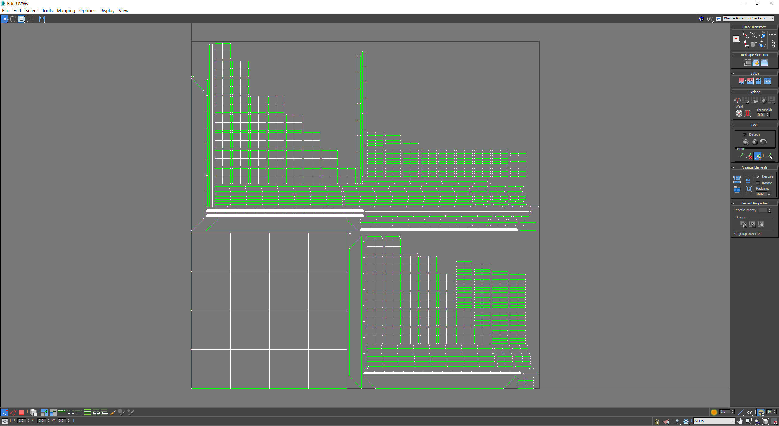 Checkers Board and Counters -- built to scale 3D model_5