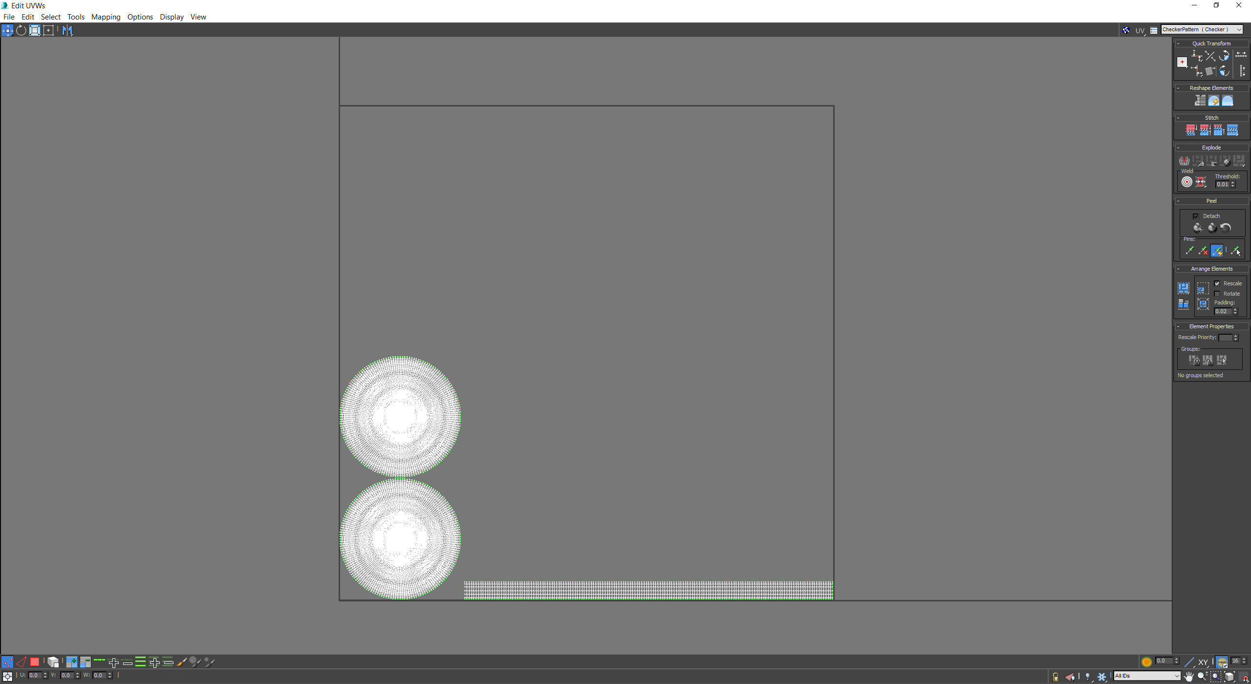 Checkers Board and Counters -- built to scale 3D model_6