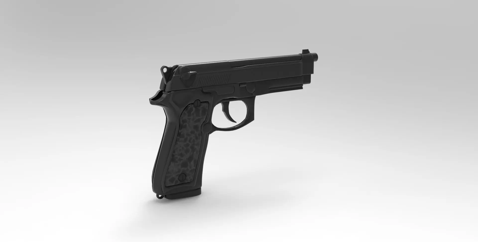 Beretta M9 3D model_0