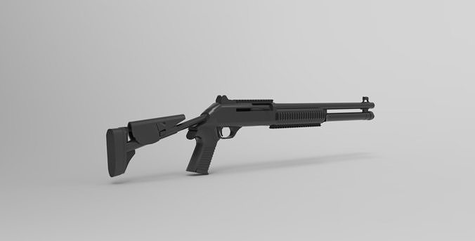 Benelli M4 semi-automatic shotgun 3D model