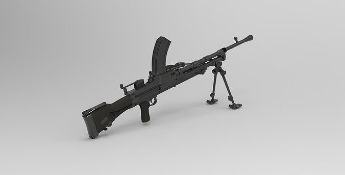 Bren Mk1 light machine gun 3D model