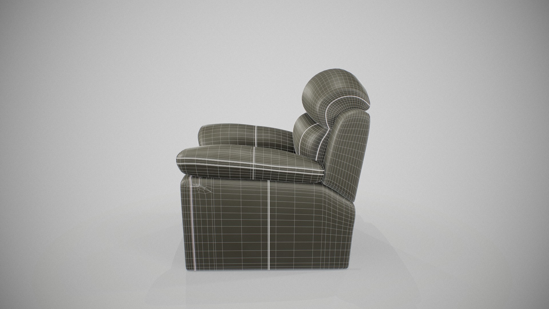Recliner Sofa  Low-poly 3D model_9
