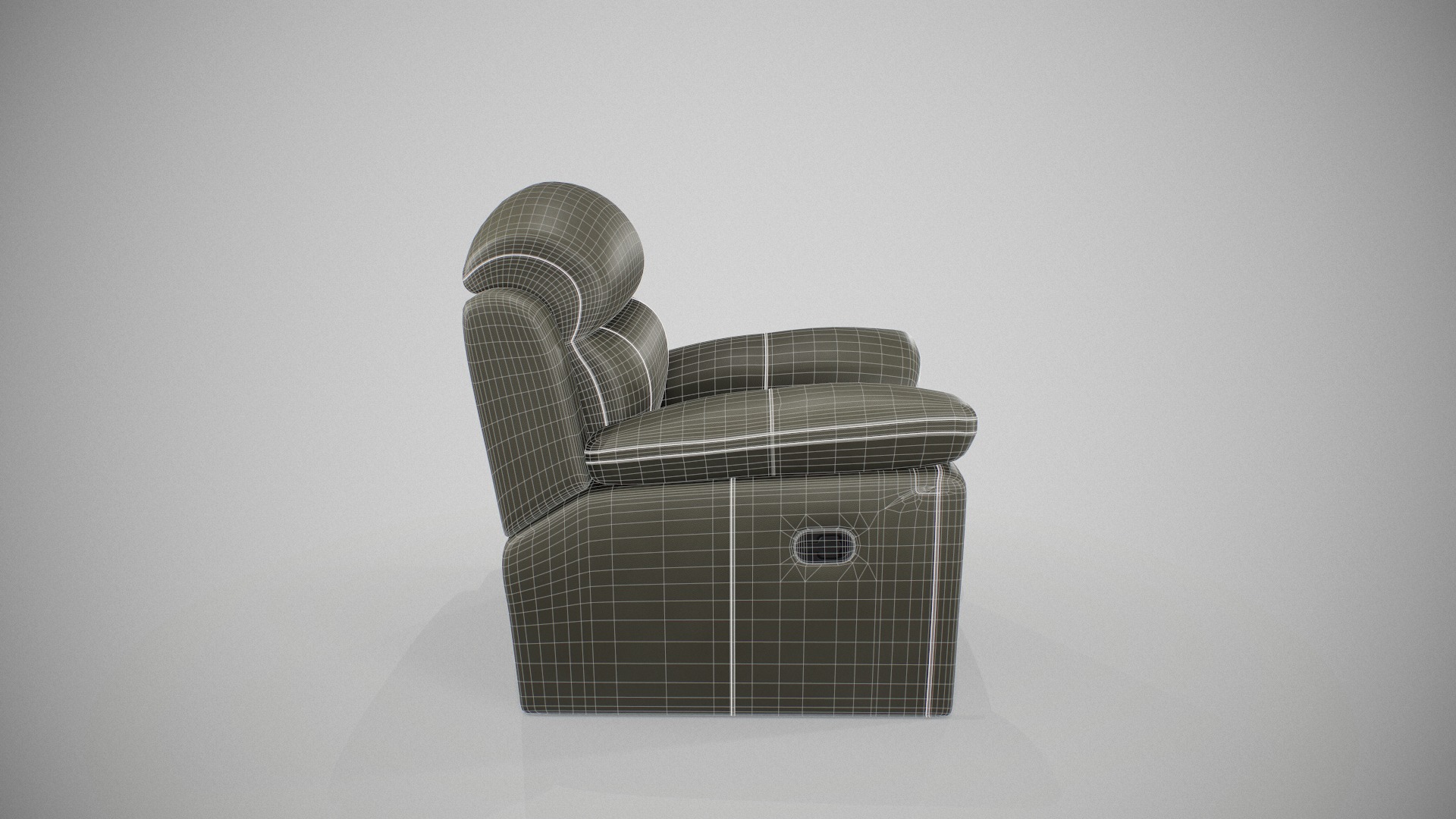 Recliner Sofa  Low-poly 3D model_7