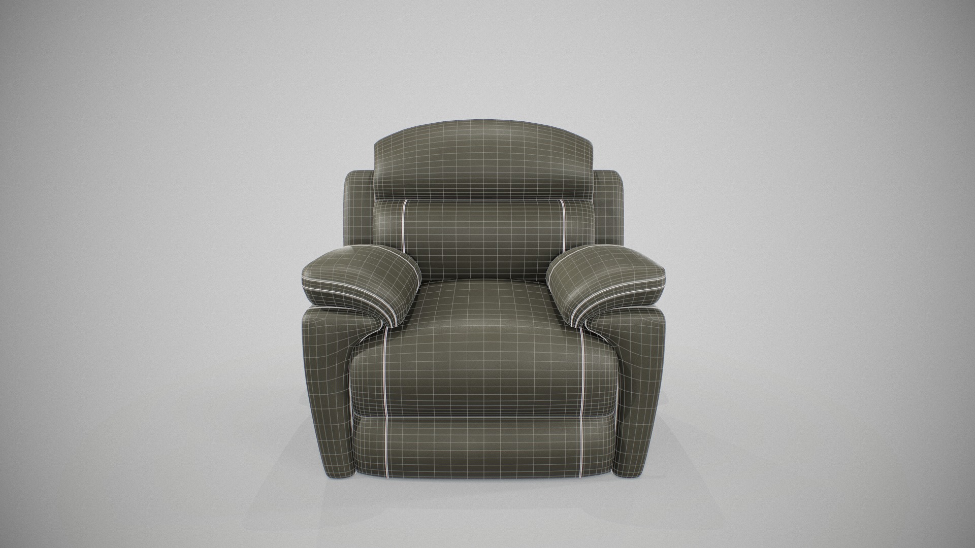 Recliner Sofa  Low-poly 3D model_6