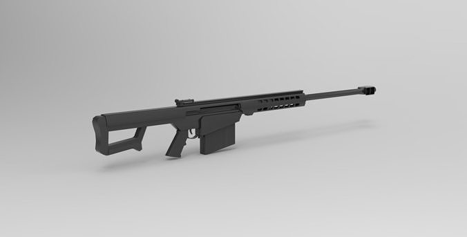Barrett M82 rifle  3D model