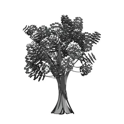 Cartoon tree S1Bv1 3D model