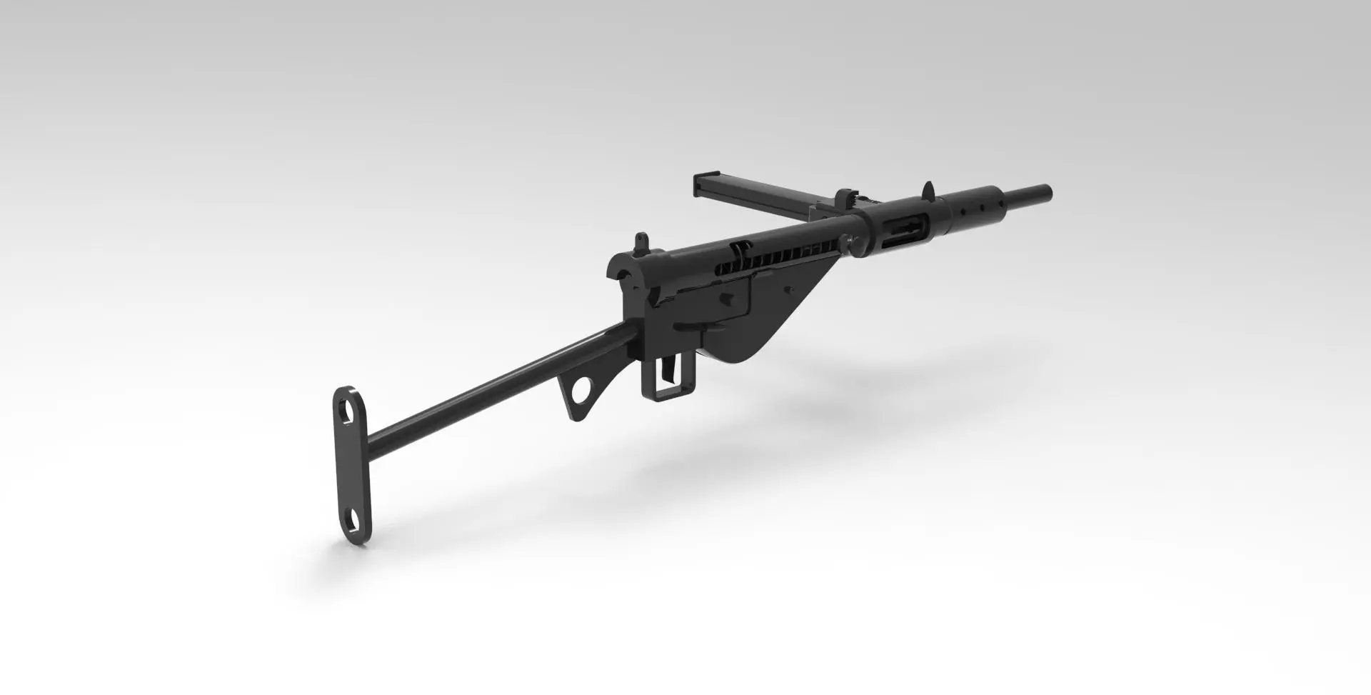 STEN MKII submachine gun 3D model_0