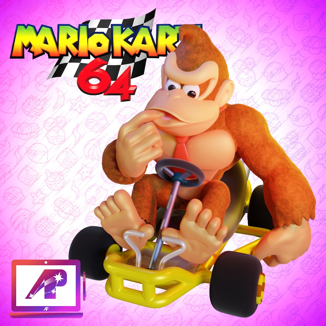 Donkey Kong - Mario Kart 64 - 2 in 1 3D print model_5
