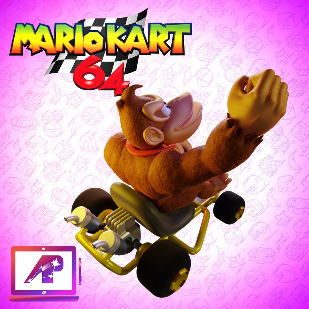 Donkey Kong - Mario Kart 64 - 2 in 1 3D print model_4