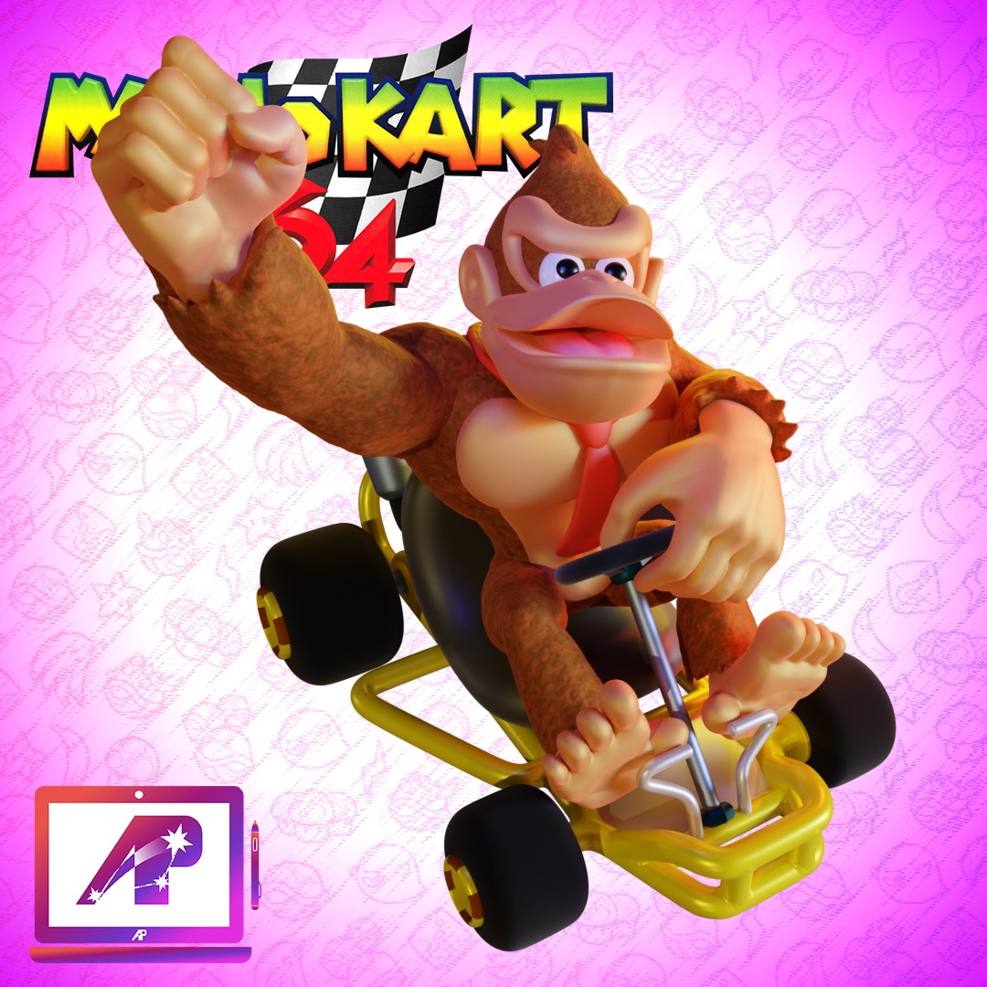 Donkey Kong - Mario Kart 64 - 2 in 1 3D print model_2