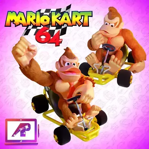 Donkey Kong - Mario Kart 64 - 2 in 1 3D print model