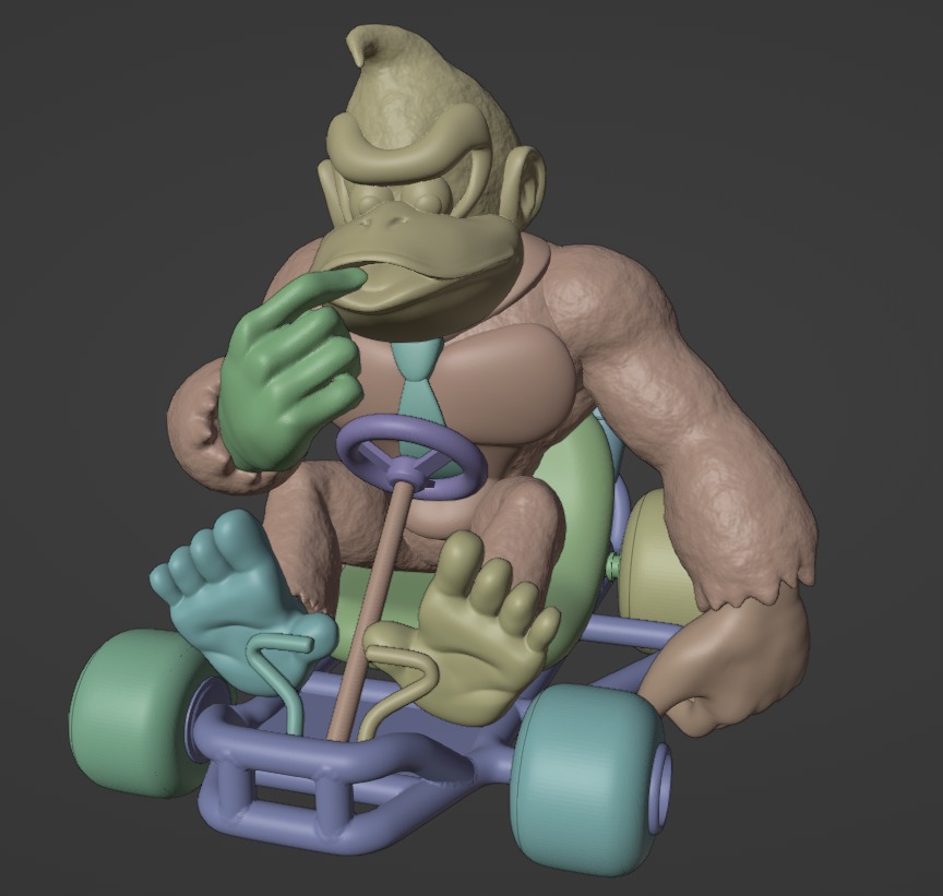 Donkey Kong - Mario Kart 64 - 2 in 1 3D print model_12
