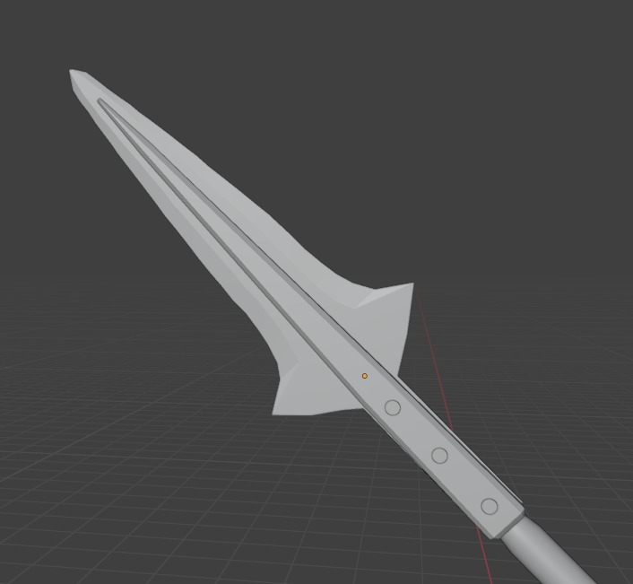 Ancient Spear Free low-poly 3D model_13