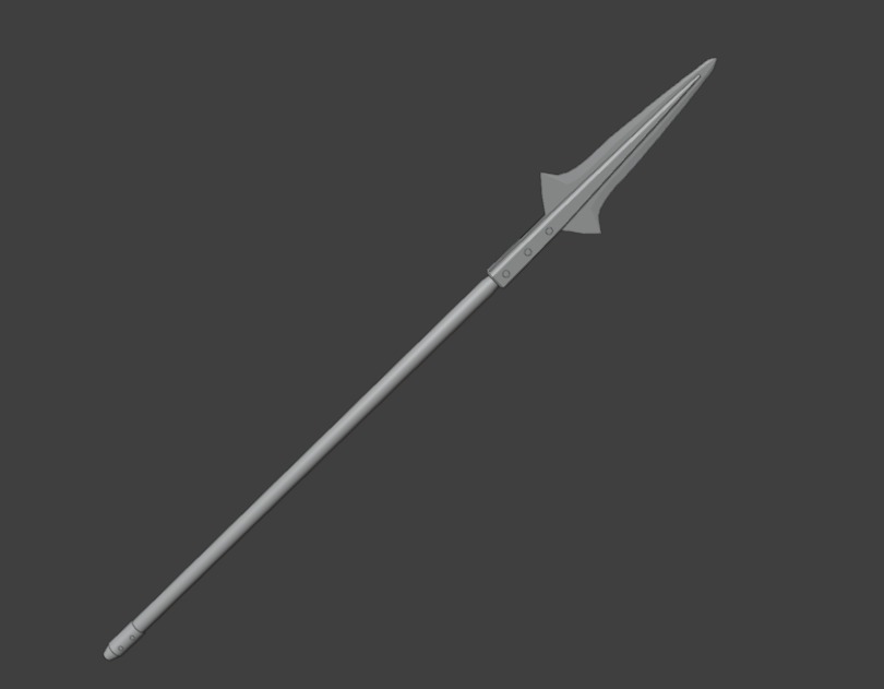 Ancient Spear Free low-poly 3D model_8