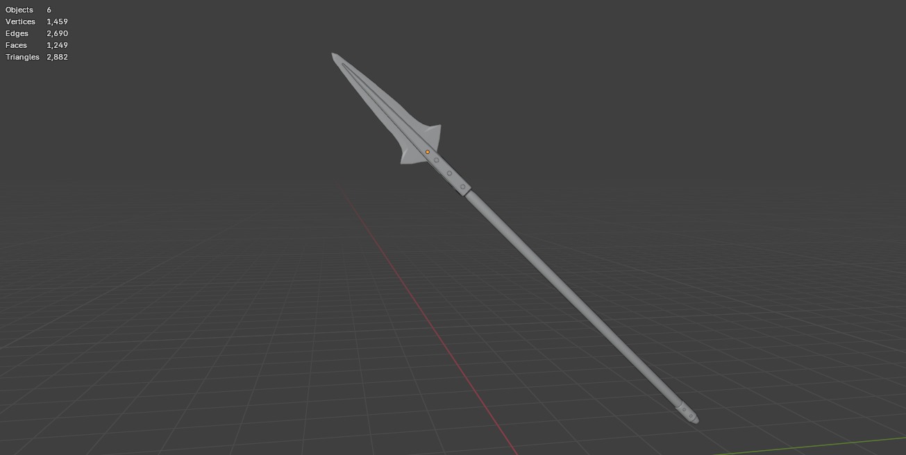 Ancient Spear Free low-poly 3D model_9
