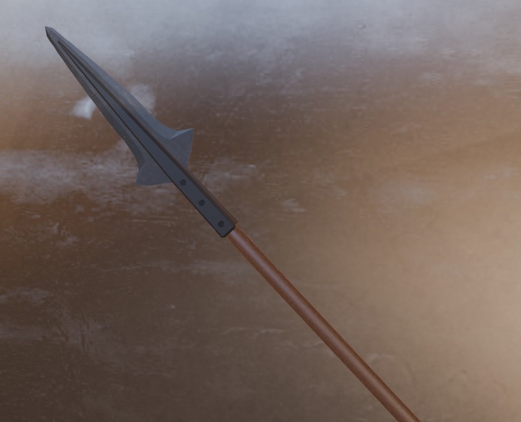 Ancient Spear Free low-poly 3D model_2