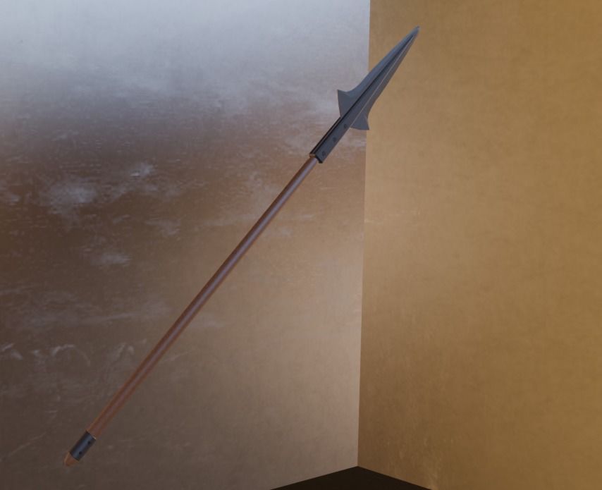 Ancient Spear Free low-poly 3D model_6