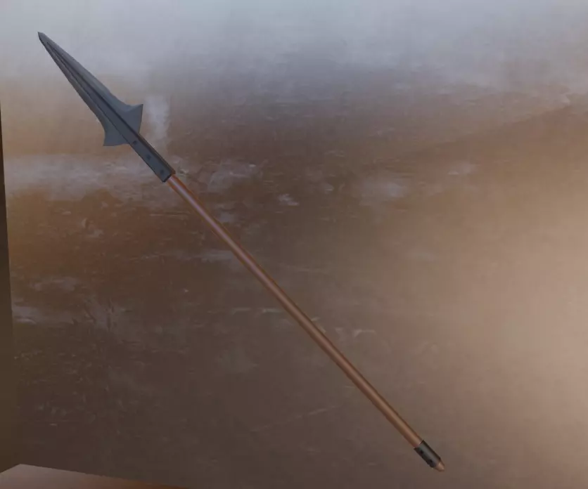 Ancient Spear Free low-poly 3D model_0