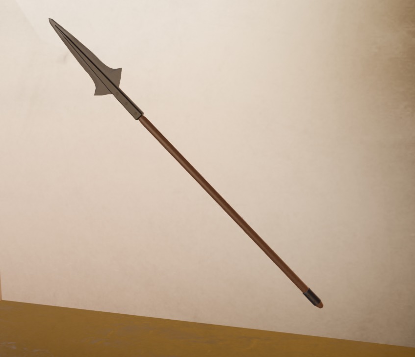 Ancient Spear Free low-poly 3D model_1