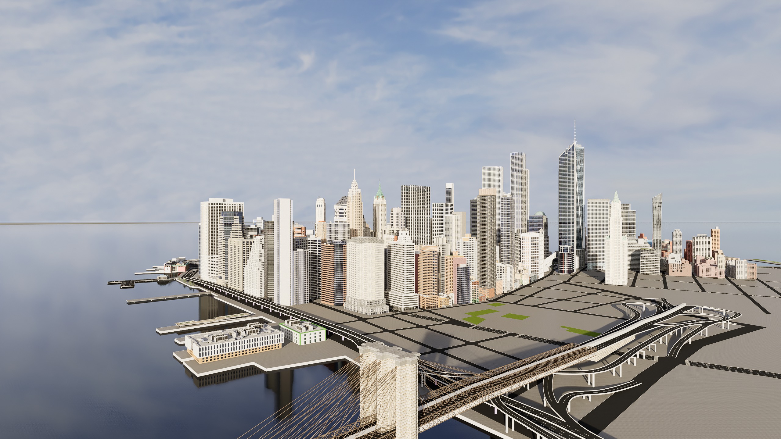 Downtown Manhattan New York 3D model_3