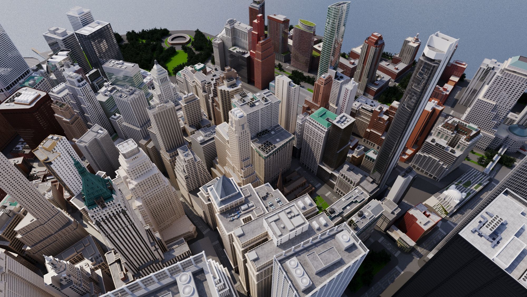 Downtown Manhattan New York 3D model_7