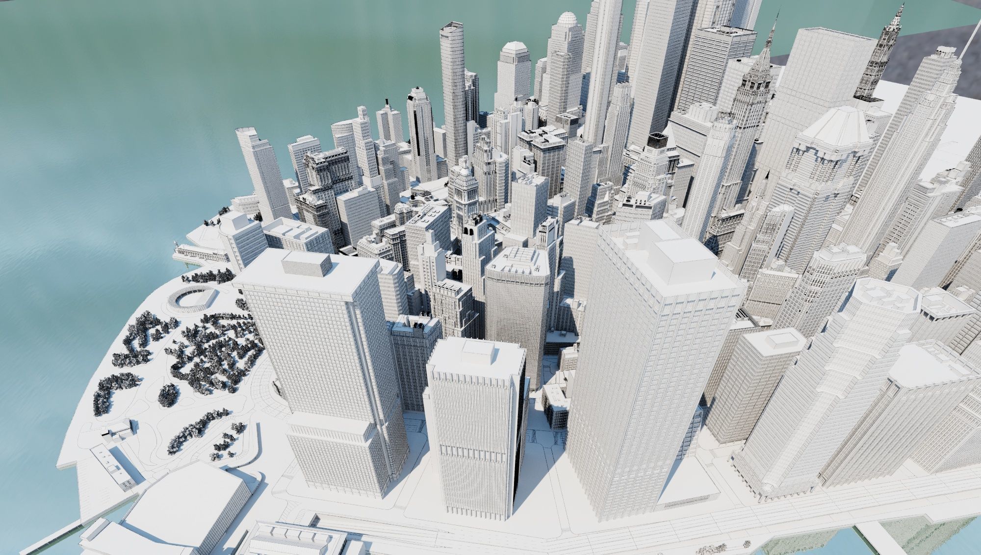 Downtown Manhattan New York 3D model_19