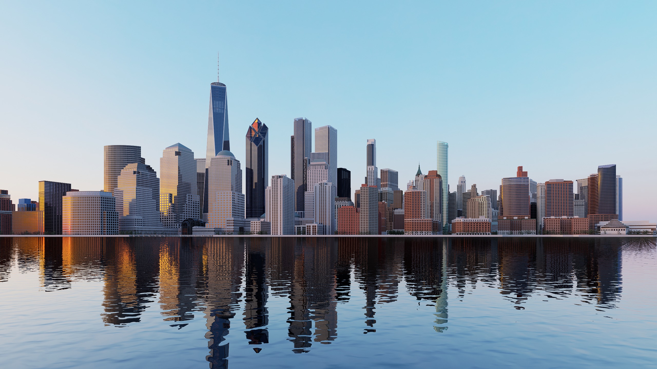 Downtown Manhattan New York 3D model_10