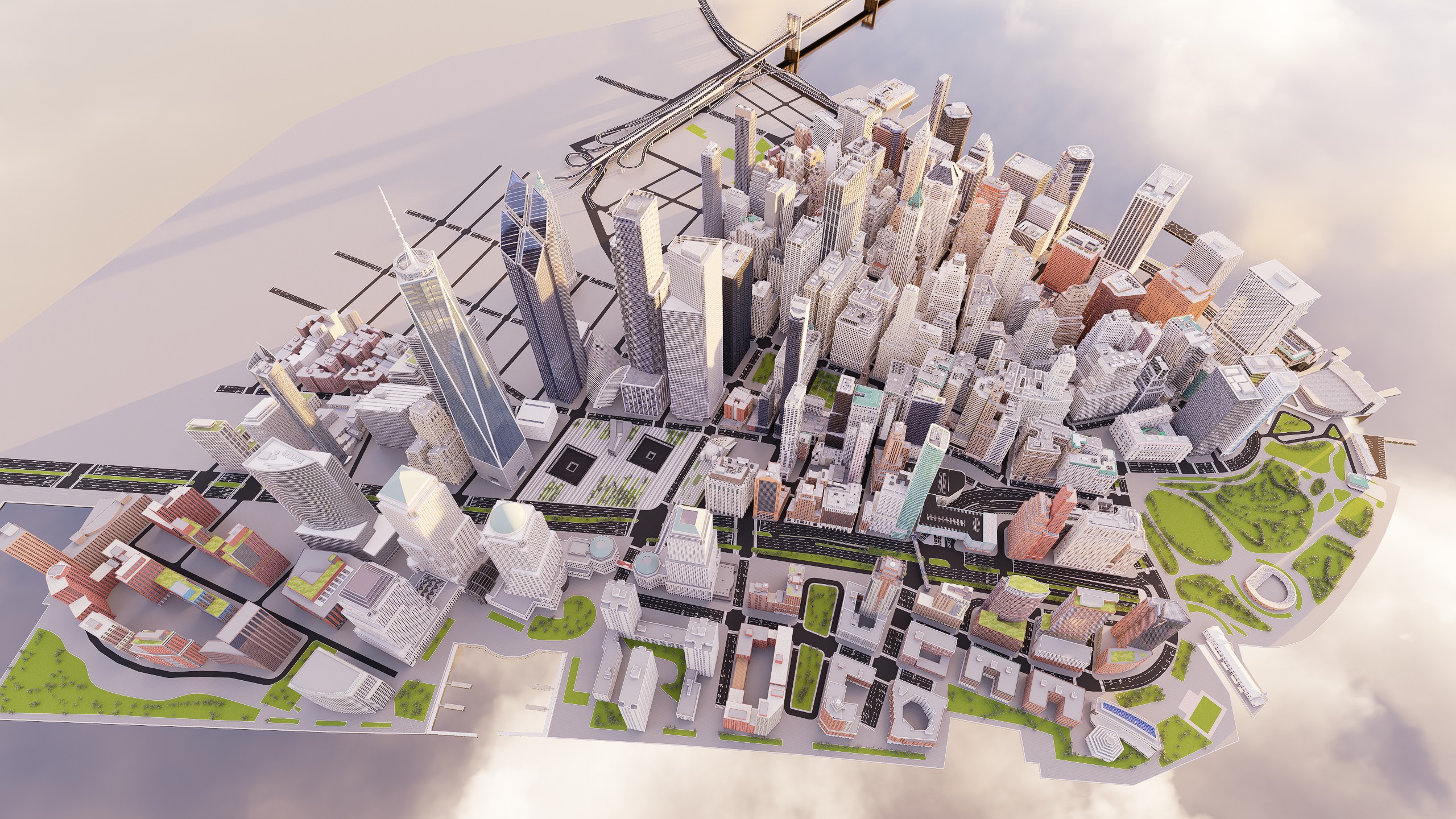 Downtown Manhattan New York 3D model_13