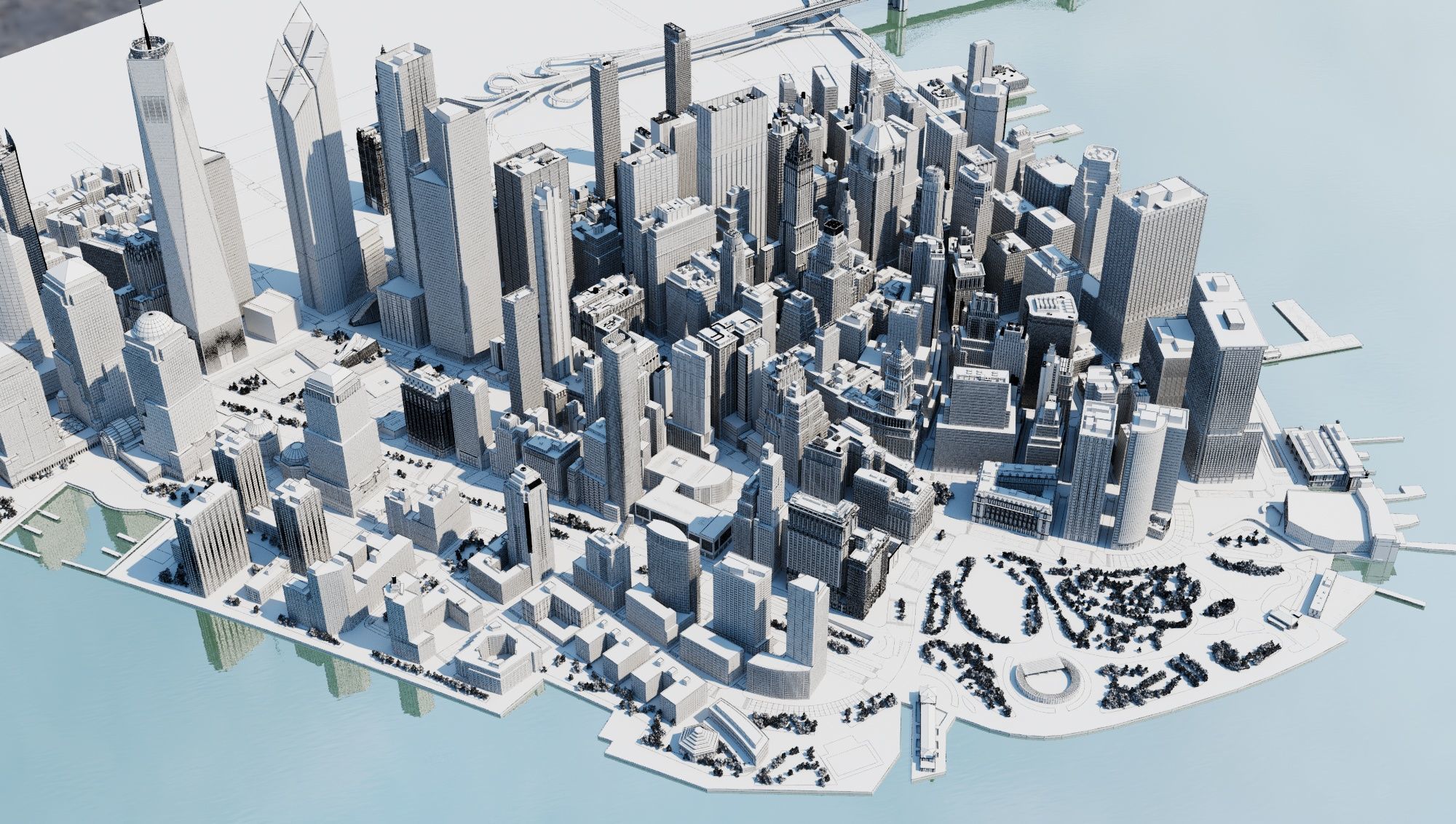 Downtown Manhattan New York 3D model_20
