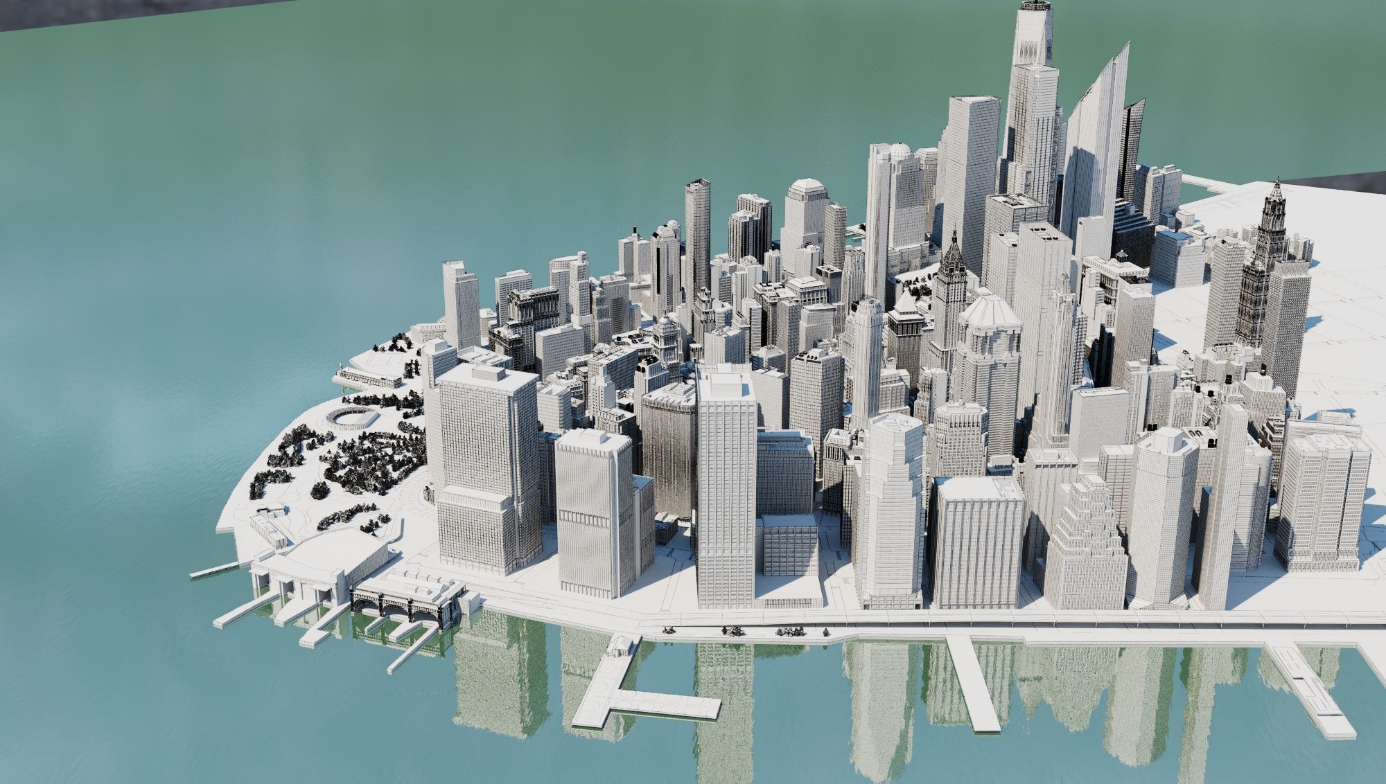 Downtown Manhattan New York 3D model_21