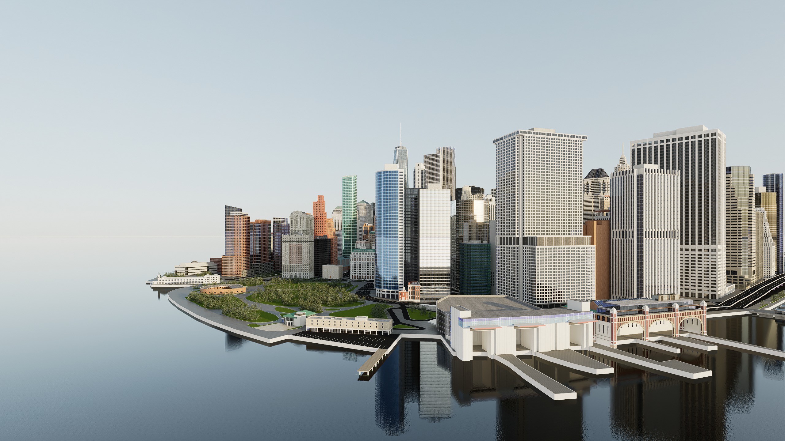 Downtown Manhattan New York 3D model_2