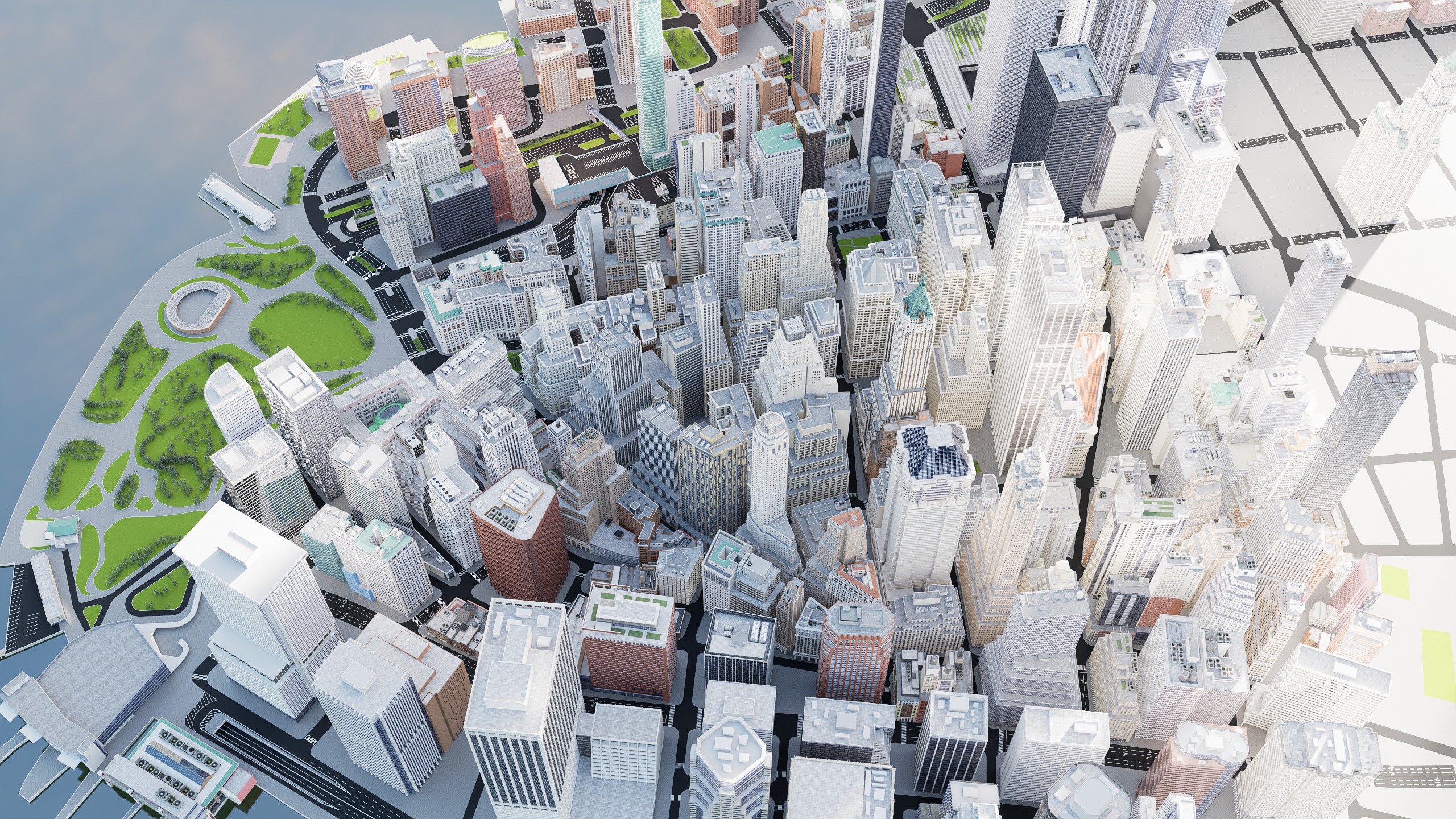 Downtown Manhattan New York 3D model_12